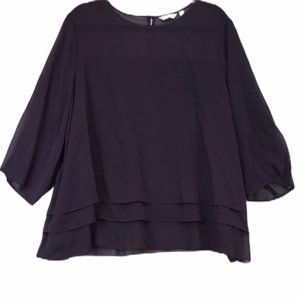 ✨Reitmans Purple Tiered Blouse